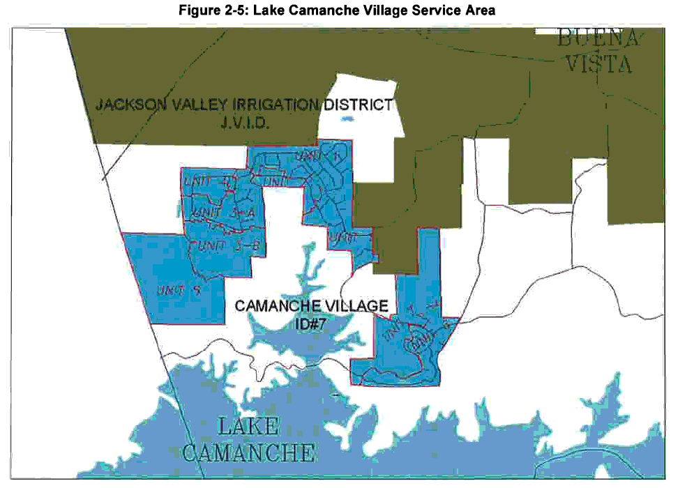 Camanche Service Area Map